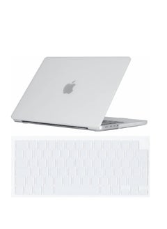 Rubberized Case Compatible with MacBook Pro 14 inch 2024--2020 Release M4 A3112/A3185/A3401 M3 A2918/A2992 M2 A2779 M1 A2442 Pro Max Chip with Touch ID, Protective Plastic Hard Shell Case Cover, Frost Clear