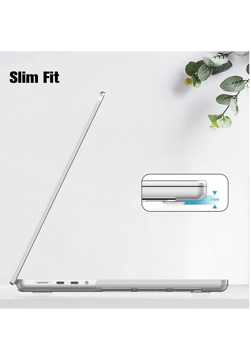 Generic - Rubberized Case Compatible with MacBook Pro 14 inch 2024--2020 Release M4 A3112/A3185/A3401 M3 A2918/A2992 M2 A2779 M1 A2442 Pro Max Chip with Touch ID, Protective Plastic Hard Shell Case Cover, Frost Clear - Image 1
