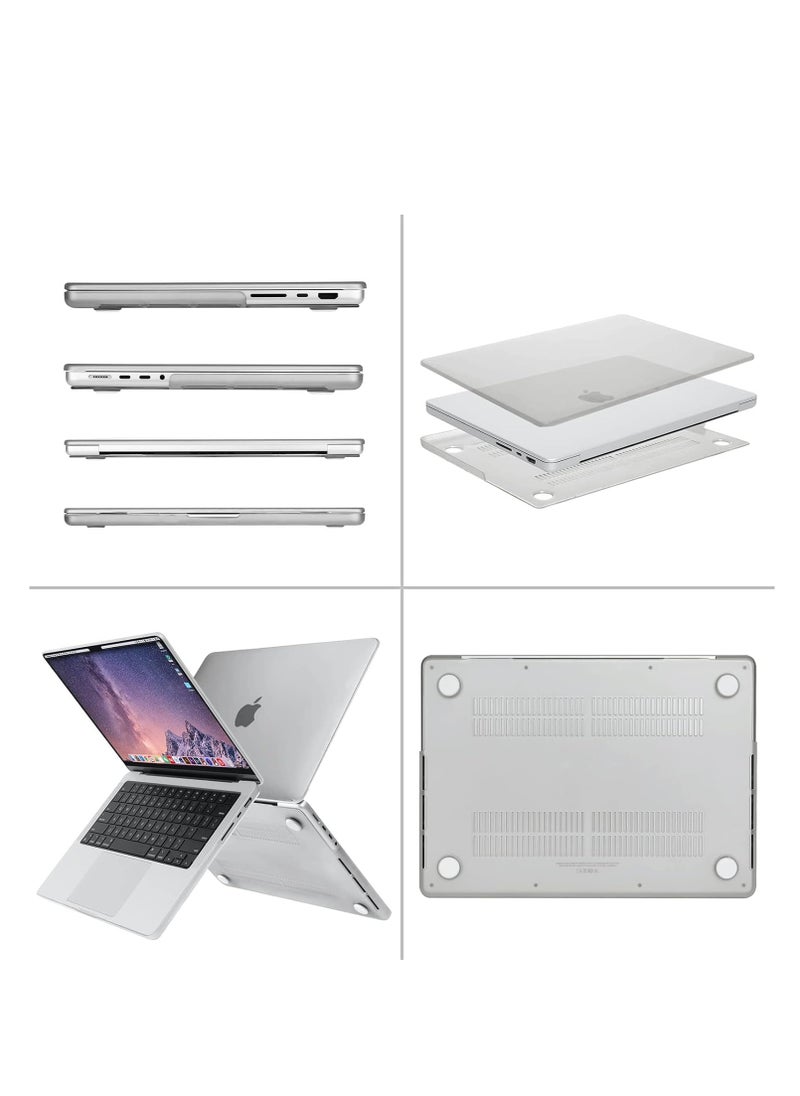 Generic - Rubberized Case Compatible with MacBook Pro 14 inch 2024--2020 Release M4 A3112/A3185/A3401 M3 A2918/A2992 M2 A2779 M1 A2442 Pro Max Chip with Touch ID, Protective Plastic Hard Shell Case Cover, Frost Clear - Image 1