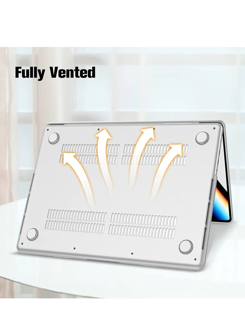 Generic - Rubberized Case Compatible with MacBook Pro 14 inch 2024--2020 Release M4 A3112/A3185/A3401 M3 A2918/A2992 M2 A2779 M1 A2442 Pro Max Chip with Touch ID, Protective Plastic Hard Shell Case Cover, Frost Clear - Image 1