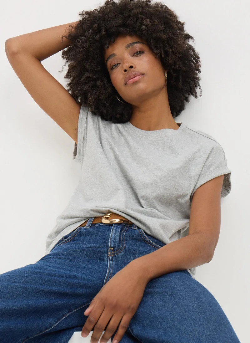 Matalan Grey Marl Short Sleeve T-Shirt