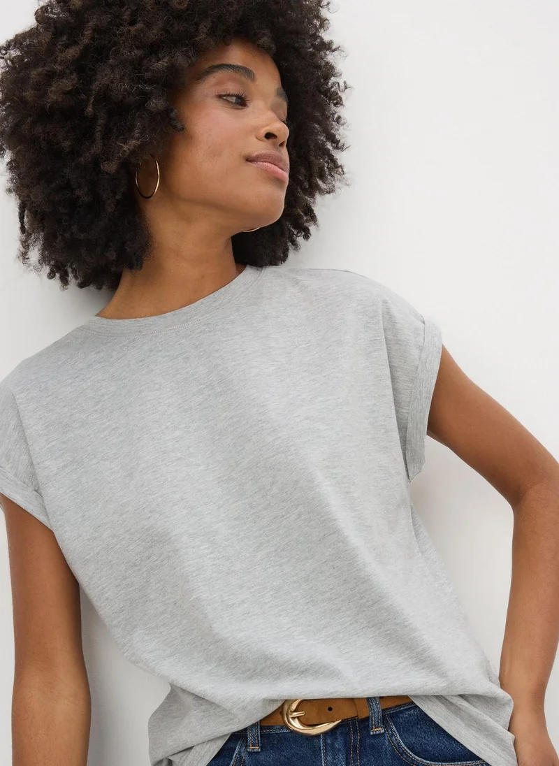 Matalan Grey Marl Short Sleeve T-Shirt