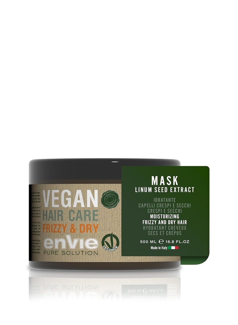 Envie Vegan Anti Frizz Hair Mask - Frizz Control Hair Care, Deep Conditioning Hair Mask for Damaged Hair, Intense Hydration with Linseed, Macadamia, and Aloe for Smooth, Nourished Hair - Image 1