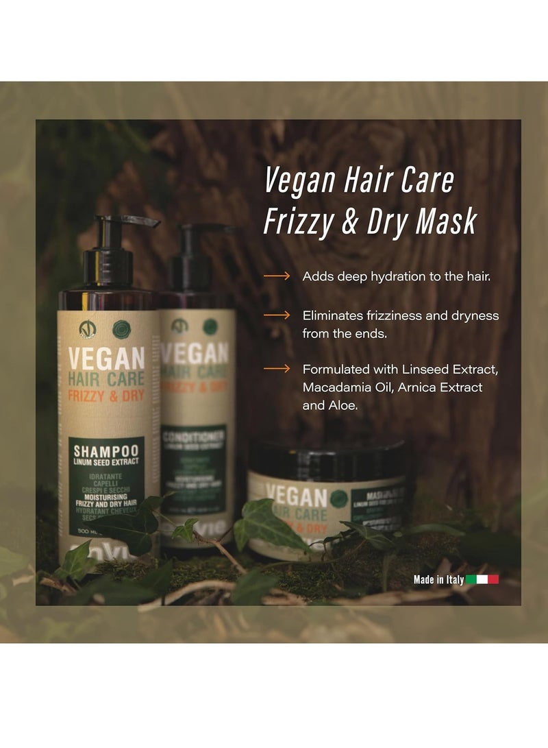 Envie Vegan Anti Frizz Hair Mask - Frizz Control Hair Care, Deep Conditioning Hair Mask for Damaged Hair, Intense Hydration with Linseed, Macadamia, and Aloe for Smooth, Nourished Hair - Image 3