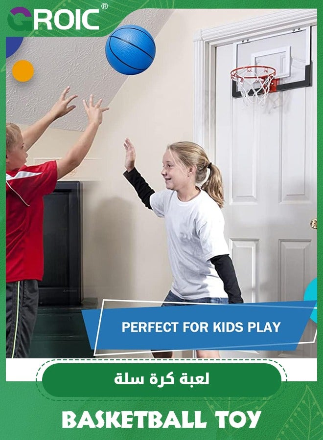 GROIC 5 Pack 6" Basketball Set with Pump,PVC Basketballs for Mini Basketball Hoop,Children's Rubber Basketball, Teenage Basketballs,Fun Sports for Kids - Image 5