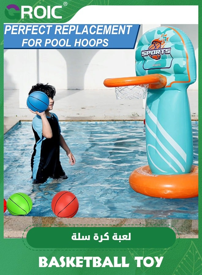 GROIC 5 Pack 6" Basketball Set with Pump,PVC Basketballs for Mini Basketball Hoop,Children's Rubber Basketball, Teenage Basketballs,Fun Sports for Kids - Image 3