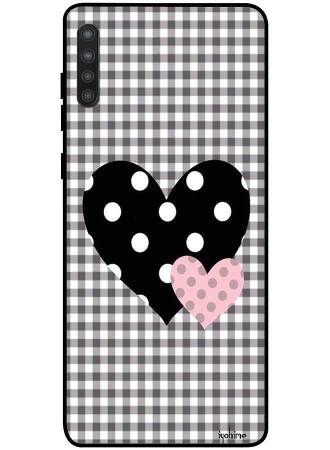 EYE CATCH Protective Case Cover For Samsung Galaxy A21 Smart Series Printed Protective Case Cover for Samsung A21 Black & Pink Heart - Image 1