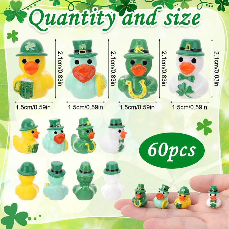 GGSTDDUP 60pcs Mini Resin Animal Ducks, Tiny Ducks for Hiding, Miniature Duck Figurines, Novelty Party Favors Gift Decoration (12 Styles) - Image 2