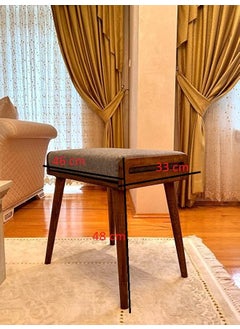 Umark umark Furniture Stool/Seat/Ottoman/Bench in Solid Sheesham Wood Stool with Cushion | Sitting Chair with Handle  - Image 3
