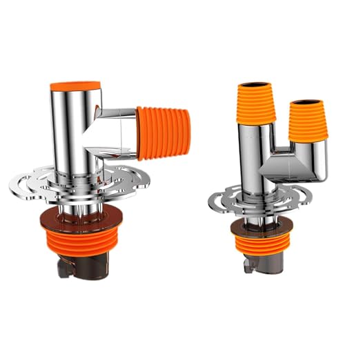 MERISHOPP® Sewer Hose Fitting with Pipe Connector Practical for Apartment Hotel Kitchen Silver|Home & Garden | Major Appliances | Washers & Dryers |1x Floor Drain Cover with 2 Pipe Connector - Image 4