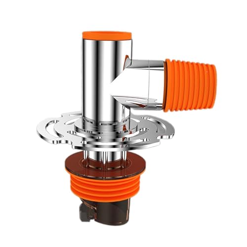 MERISHOPP® Sewer Hose Fitting with Pipe Connector Practical for Apartment Hotel Kitchen Silver|Home & Garden | Major Appliances | Washers & Dryers |1x Floor Drain Cover with 2 Pipe Connector - Image 5