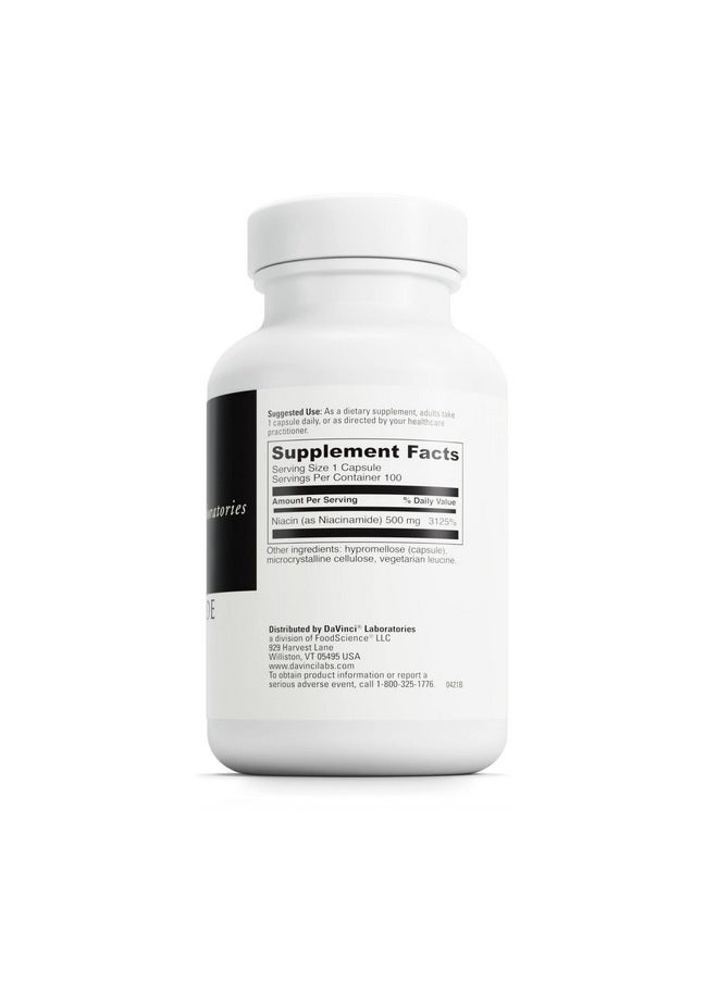 Davinci Labs Niacinamide Dietary Supplement With Vitamin B3 To Support Fat Metabolism Circulation And Healthy Skin* With 500 Mg Niacinamide Per Serving Glutenfree 100 Vegetarian Capsules  - Image 3