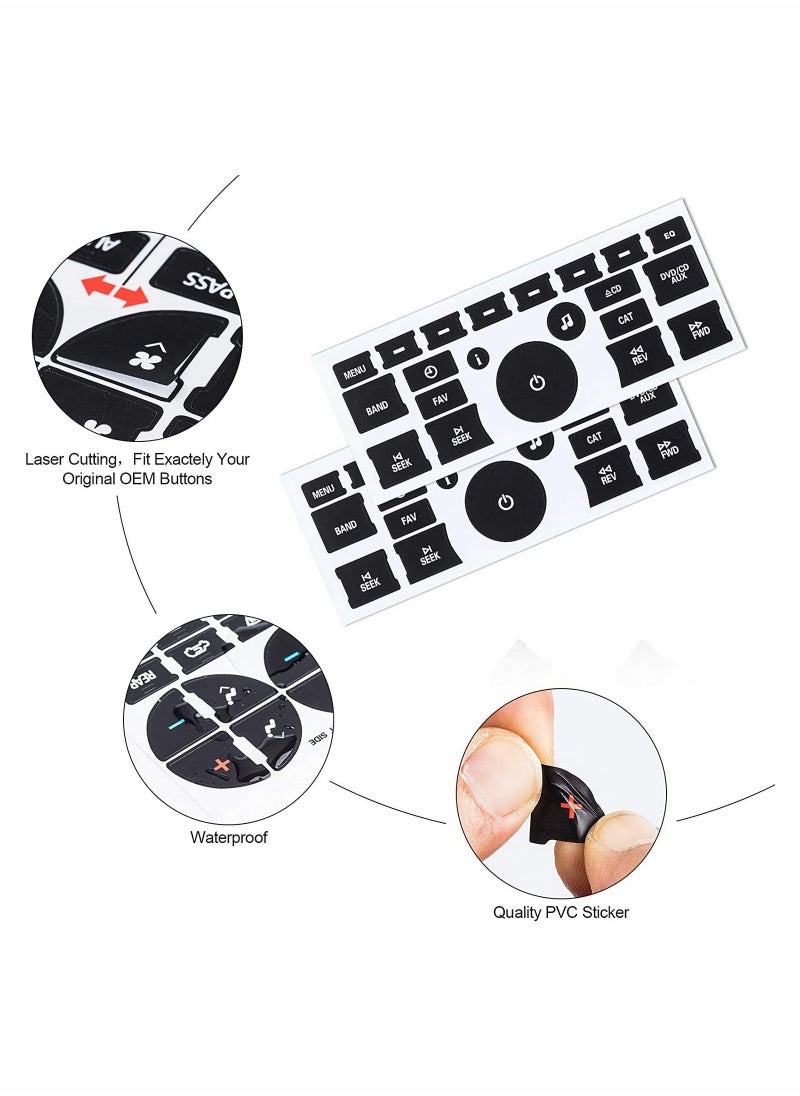 SYOSI - 8Pack AC Dash Button Repair Kit Decal Replacement Truck Accessories Best for Fixing Ruined Faded A C Control Buttons - Image 1