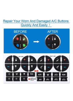 SYOSI 8Pack AC Dash Button Repair Kit Decal Replacement Truck Accessories Best for Fixing Ruined Faded A C Control Buttons  - Image 5