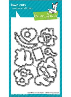 Lawn Fawn Scent With Love & Scent With Love Addon Clear Stamps And Dies Sets Four Item Bundle  - Image 4