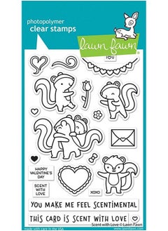 Lawn Fawn Scent With Love & Scent With Love Addon Clear Stamps And Dies Sets Four Item Bundle  - Image 3