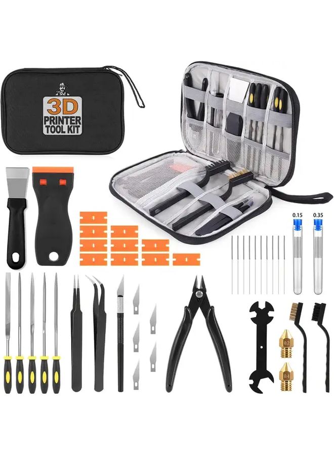 34pc 3D Printer Tool Kit Heavy Duty Case Precision Maintenance Set - Image 1