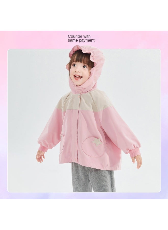 DEESHA Exclusive Collection Color-blocked A-line Jacket】infant & Toddler Girls' Spring/autumn Casual Versatile Top - Image 1