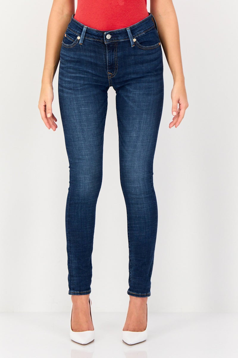 Levi's Women Skinny Fit Wash Stretchable Denim, Navy - Image 1