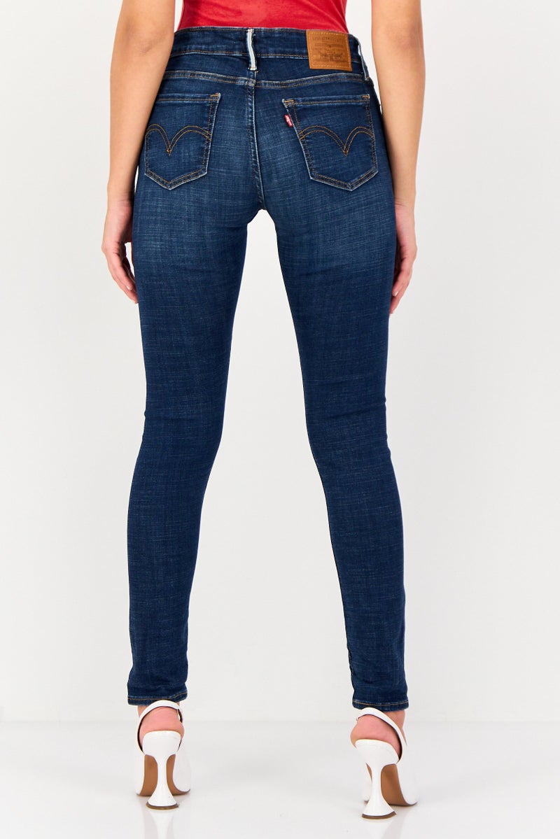 Levi's Women Skinny Fit Wash Stretchable Denim, Navy - Image 4