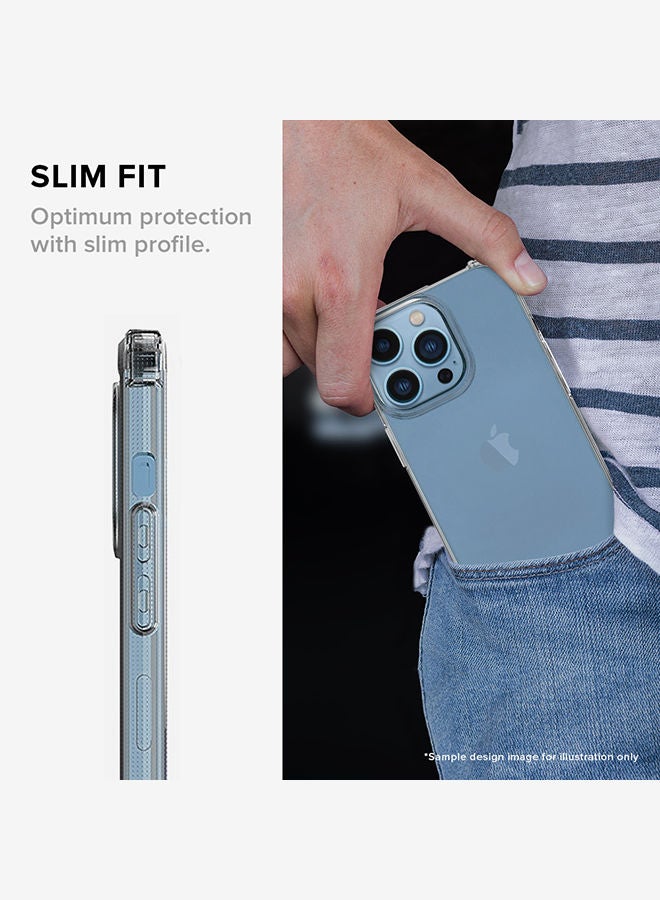 Stylizedd Classic Clear Case for Apple iPhone 13 Pro Military Grade Soft TPU Gel Thin Transparent Flexible Cover - Football Team - Argentina Player Name - Di Maria - Image 2