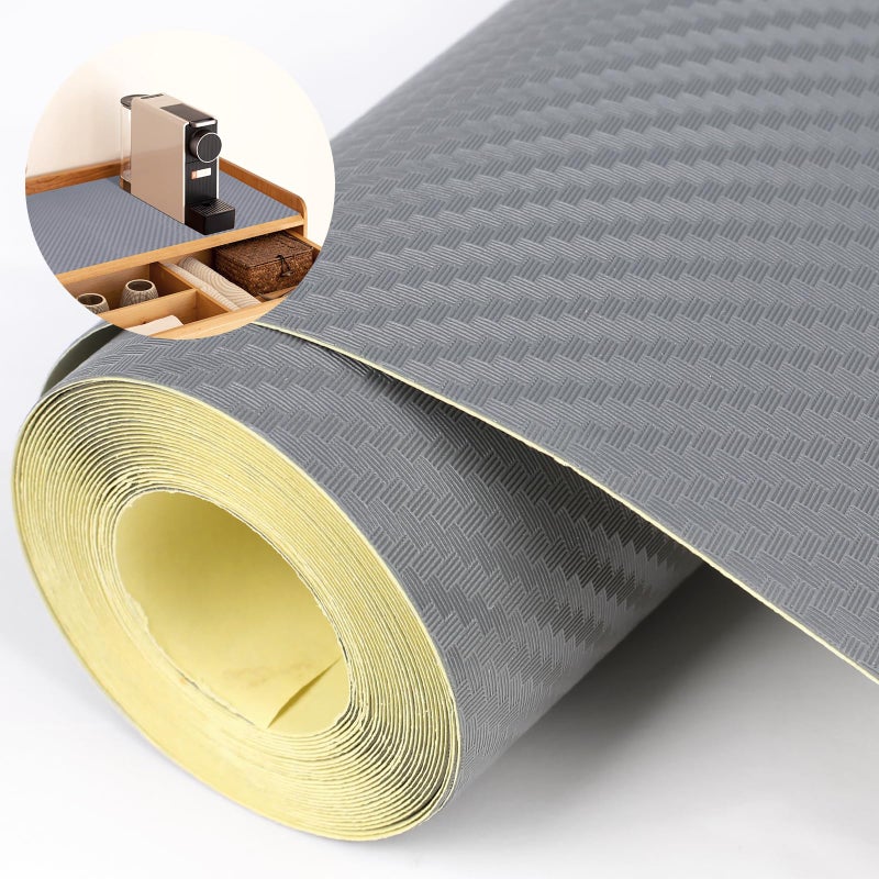 ChiKiner Self-Adhesive Shelf Liner Kitchen Liner, Waterproof Backed Paper Easy Peel and Stick Contact Liner Without Residue for Decor Your Desk Surface, Kitchen Countertops (Silver, 11.8 x 59 inches) - Image 1