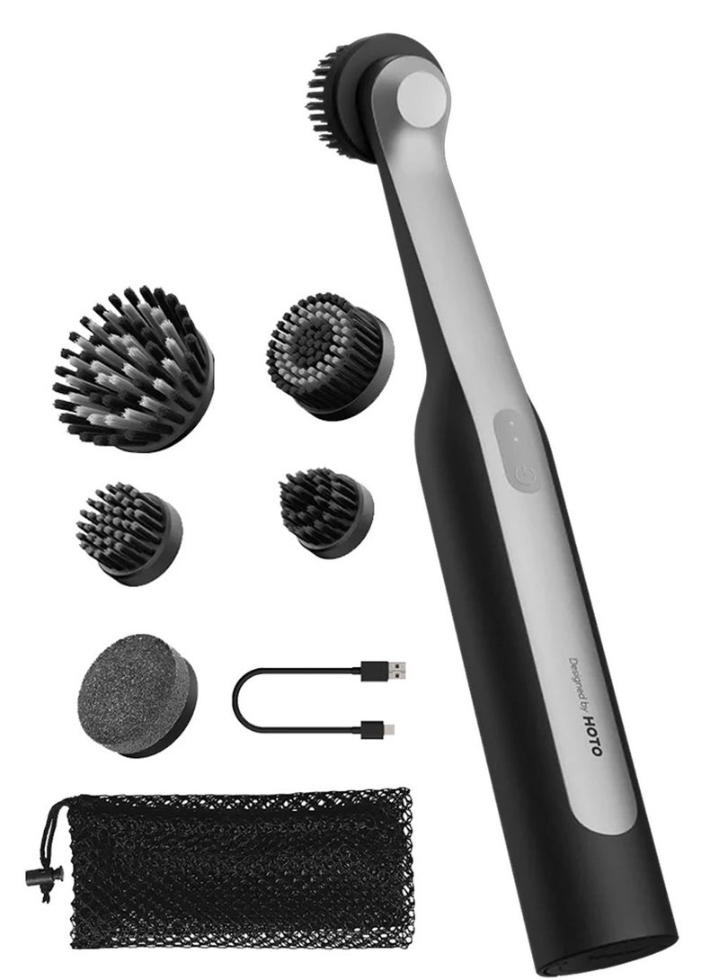 HOTO Wand Cordless Spin Scrubber – 360° Rotating Electric Cleaning Brush with 12 Magnetic Brush Heads, 210-Minute Runtime, IPX7 Waterproof, USB-C Rechargeable - Image 1