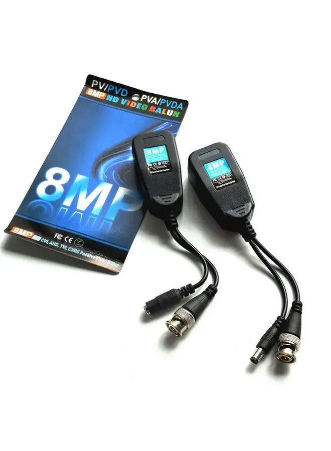 2 In 1 HD Video Balun BNC To RJ45 3 In 1 DC BNC RCA Connector For CCTV Camera - Image 1