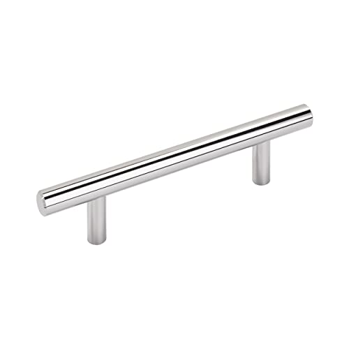 Amerock | Cabinet Pull | Polished Chrome | 3-3/4 inch (96 mm) Center to Center | Bar Pulls | 1 Pack | Drawer Pull | Drawer Handle | Cabinet Hardware - Image 1