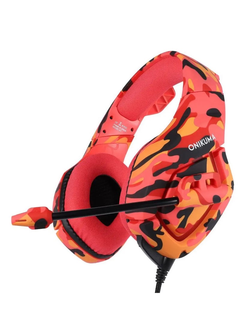 Headset Audifonos Gamer - Onikuma K18 - Rosado Camuflado - Image 1