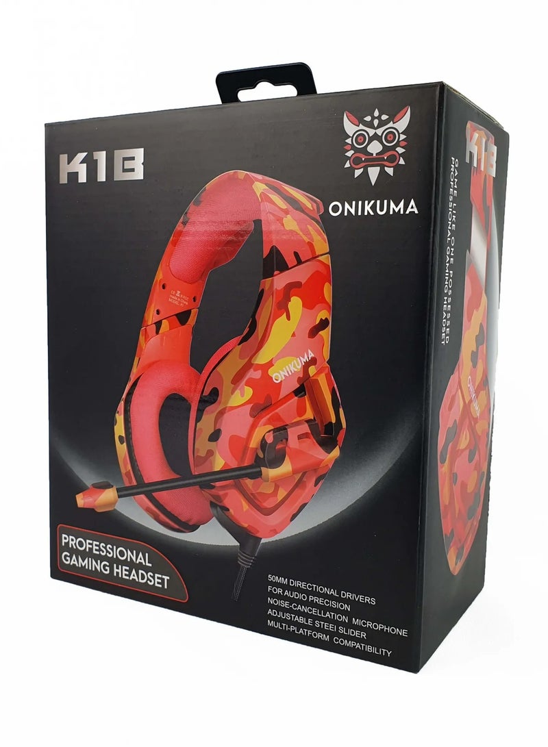 Headset Audifonos Gamer - Onikuma K18 - Rosado Camuflado - Image 2