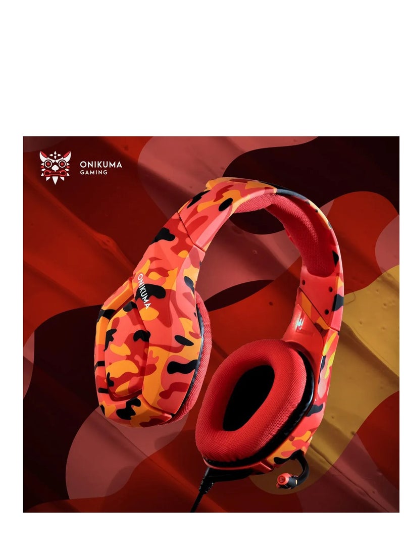 Headset Audifonos Gamer - Onikuma K18 - Rosado Camuflado - Image 3