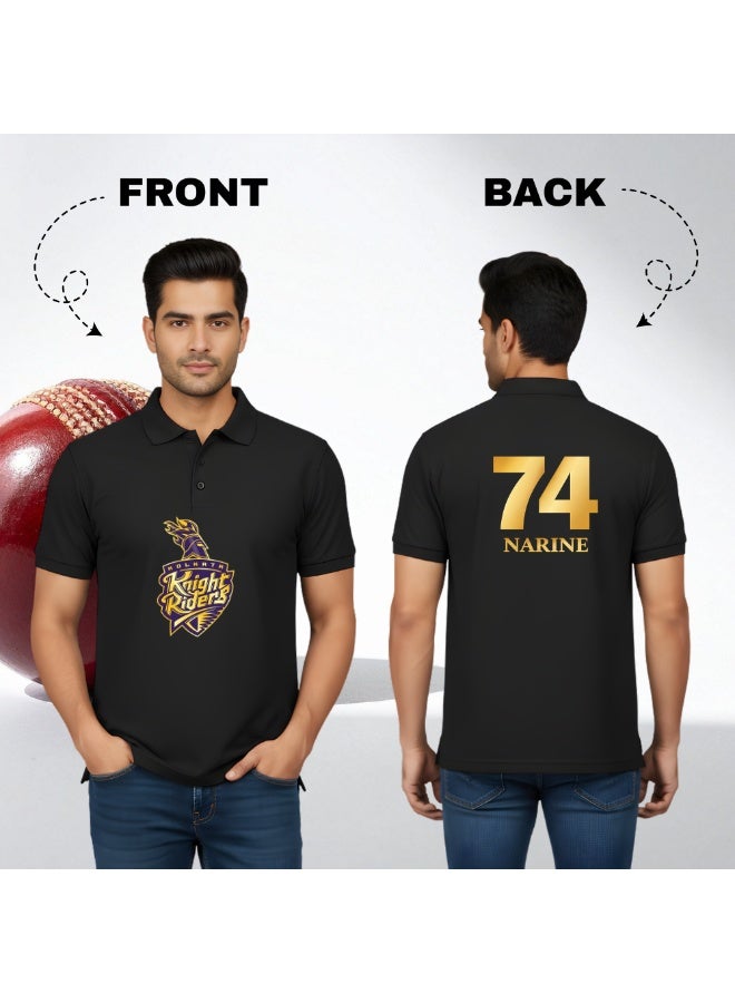 PRINTSHOP4ME Kolkata Cricket Men's Dry-Fit Polo Neck T-Shirt With Cap|Soft&Breathable Sportswear For Cricket Lovers|Tshirt |Suitable For Games - Image 5