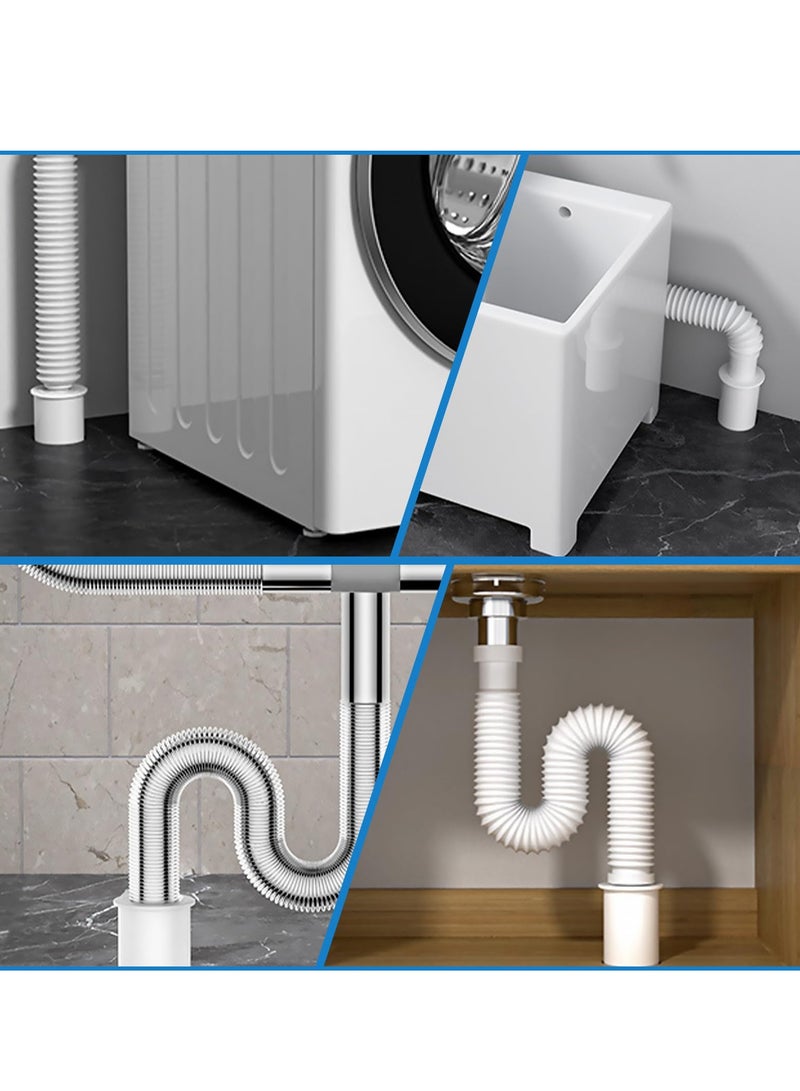 Excefore Washing Machine Drain Hose Seal, Drain Hose Sealing Plug, 2Pcs Silicone Anti-Odor Floor Drain Plug Sewer Pipe Seal Ring Sealing Cover, for Laundry Room Bathroom Kitchen Cleaning Tools (70-75mm) - Image 5