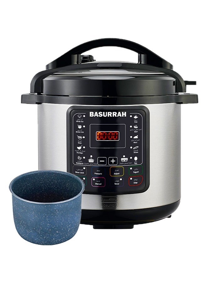 BASURRAH L6.0 Electric Pressure Cooker Silver 