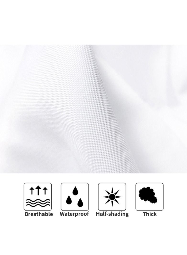 Mistyblue Thickened Premium Shower Curtain, MISTYBLUE Waterproof Fabric with Modern Design, Mildew Stain Resistant Shower Drape for Bathroom and Laundry Room, 12 Hooks Included, 180*180cm - Image 5