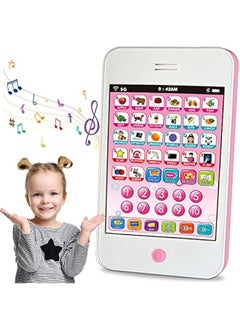 Generic Baby Phone /Kids Tablet Learn Alphabets Words Numbers Music- ABC Learning for Toddlers Educational Toy for 3Years+ (Pink)  - Image 1