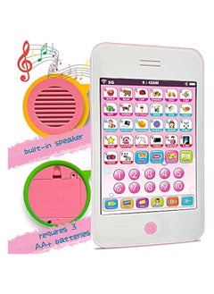 Generic Baby Phone /Kids Tablet Learn Alphabets Words Numbers Music- ABC Learning for Toddlers Educational Toy for 3Years+ (Pink)  - Image 3
