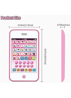 Generic Baby Phone /Kids Tablet Learn Alphabets Words Numbers Music- ABC Learning for Toddlers Educational Toy for 3Years+ (Pink)  - Image 4