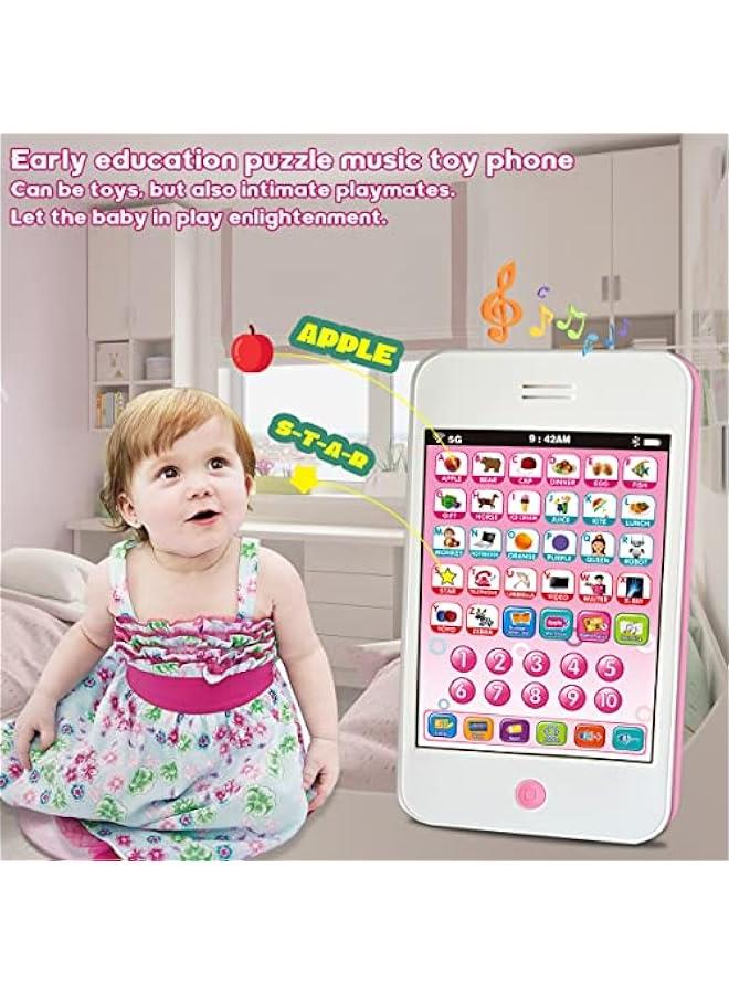 Baby Phone /Kids Tablet Learn Alphabets Words Numbers Music- ABC Learning for Toddlers Educational Toy for 3Years+ (Pink) - Image 5