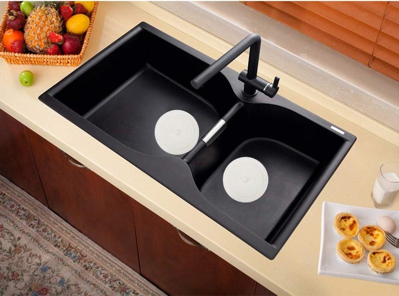 JZS 2 Pack Tub Stopper, 15.2CM x 15.2CM Large Silicone Drain Plug Hair Stopper Flat Suction Cover for Kitchen Bathroom and Laundry (White) - Image 5