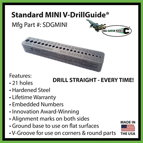 Big Gator Tools SDGMINI MINI V-Drill Guide 21 Drill Sizes by BIG GATOR TOOLS - Image 4