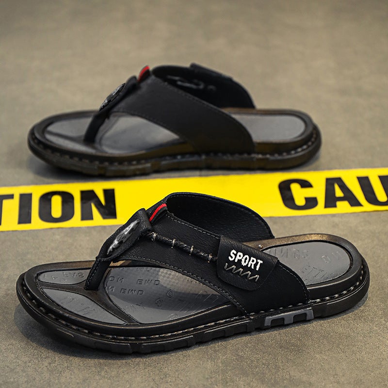 New Men'S Summer Non-Slip Soft-Soled Flip-Flops, Outdoor Casual Sports Beach Shoes, Trendy Outdoor Wear Men'S Flip-Flops - Image 3