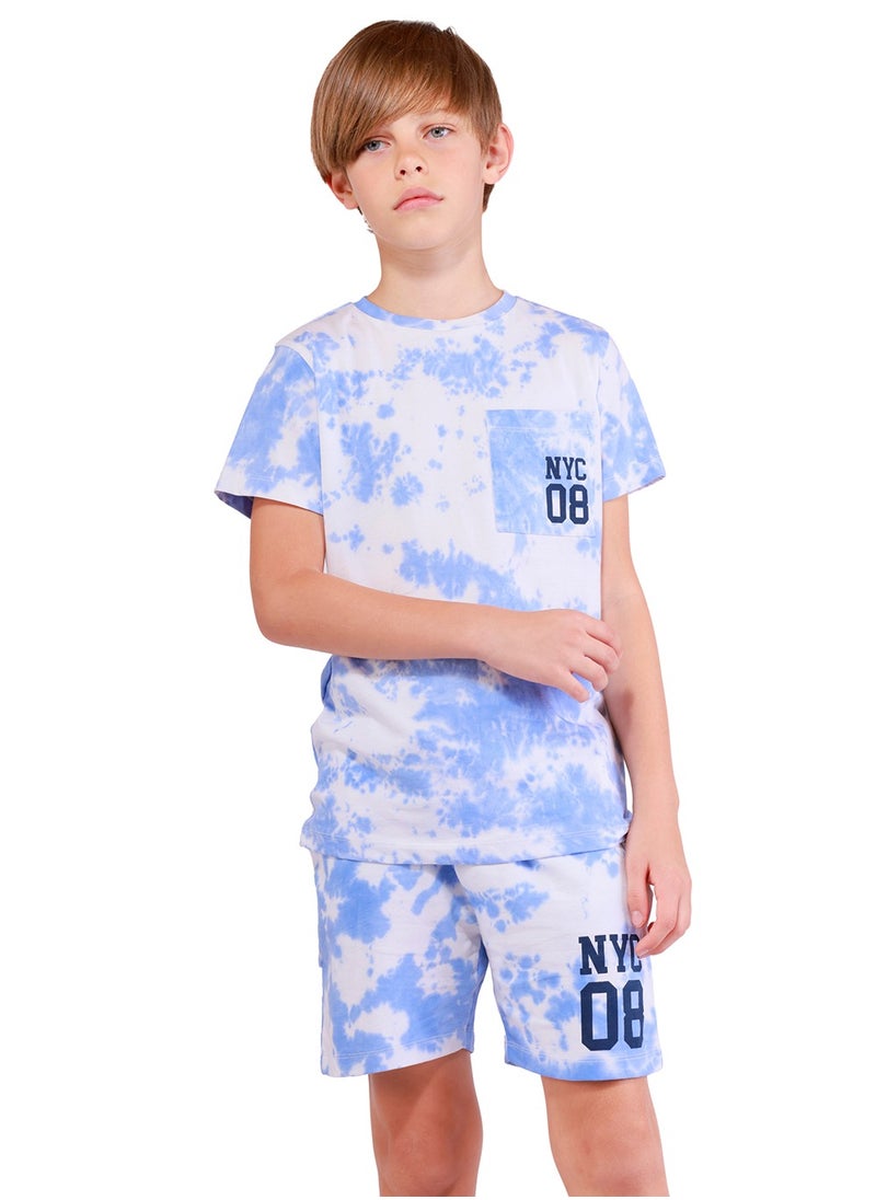 Nuego Fashion Boy T-Shirt & Shorts Tie & Dye Set 100% Pure Cotton, Comfortable and Eco Friendly Age 8 - 14 Years - pzsku/ZEB64A1B5C4AE56309311Z/45/_/1715667378/606d8403-367e-4342-a90e-ba279bdd5f0a