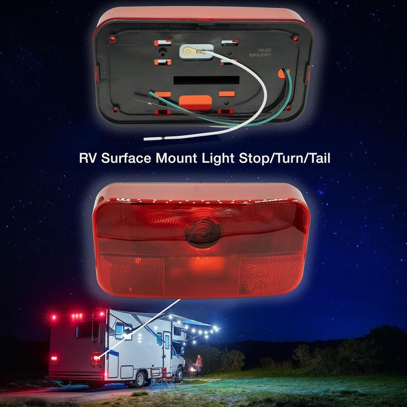 Lumitronics RV Surface Mount Light, Stop/Turn/Tail for RV, Trailer, Camper, 5th Wheel, Motorhome (Black) - Image 3