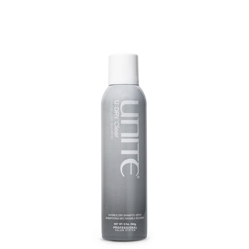 UNITE Hair - U:DRY Clear Invisible Dry Shampoo - Absorbs Oil, Neutralizes Odor, and Leaves No Residue - Ideal for Dark Tones and All Hair Types, 6.7 oz - Image 1