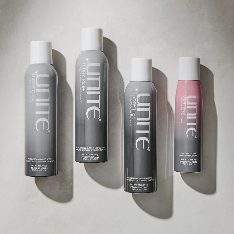 UNITE Hair - U:DRY Clear Invisible Dry Shampoo - Absorbs Oil, Neutralizes Odor, and Leaves No Residue - Ideal for Dark Tones and All Hair Types, 6.7 oz - Image 4