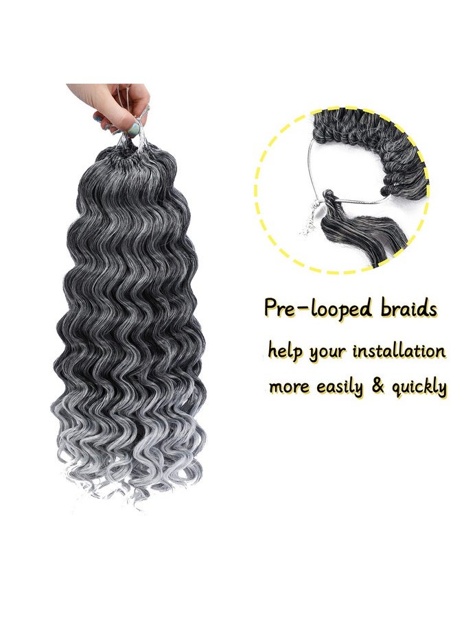 8 Packs Ocean Wave Crochet Hair Water Wave Crochet Hair For Women 14 Inch Short Curly Crochet Hair Beach Curl Deep Twist Crochet Braids Synthetic Braiding Hair Extensions (14 Inch T1B/Gray) - pzsku/ZEB64BDDFD0787490DD4AZ/45/_/1719052349/05ab1972-e200-47ba-9617-d480f2de988f