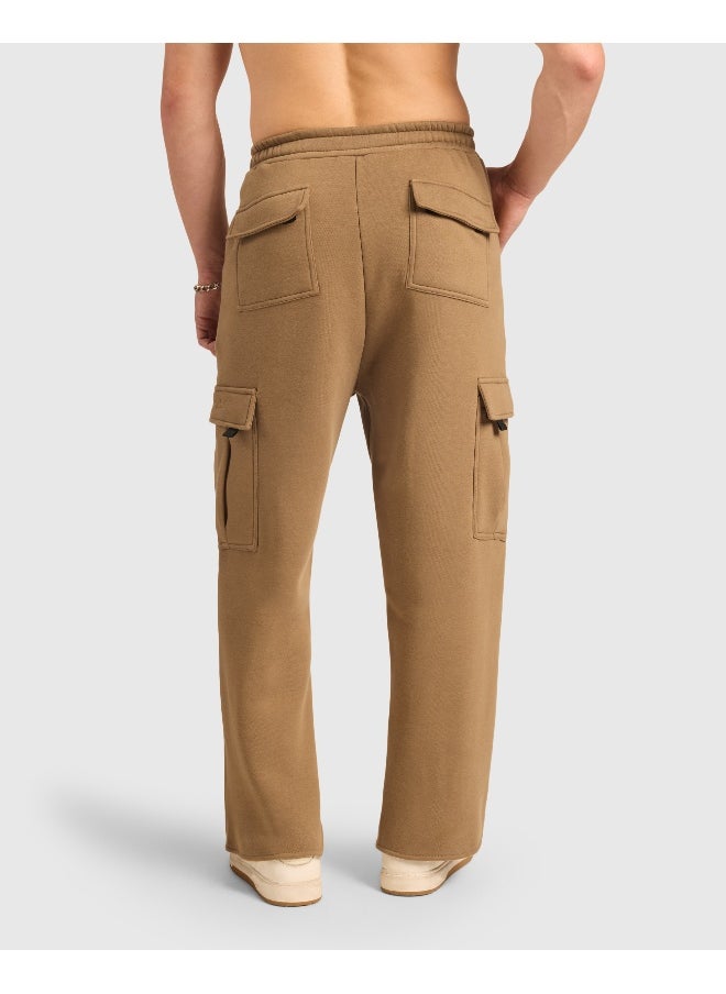 Musclemind Men's Cloud Ease Fleece Cargo Pants with Super Soft And Stretchable Fabric, 6 Deep Pockets, Hidden- Inner Drawstrings, Anti-Pill, Shape Retention, Long-Lasting Colour, Super Soft And Breathable Fabric, Along with Temperature Regulation Tech  - Image 4
