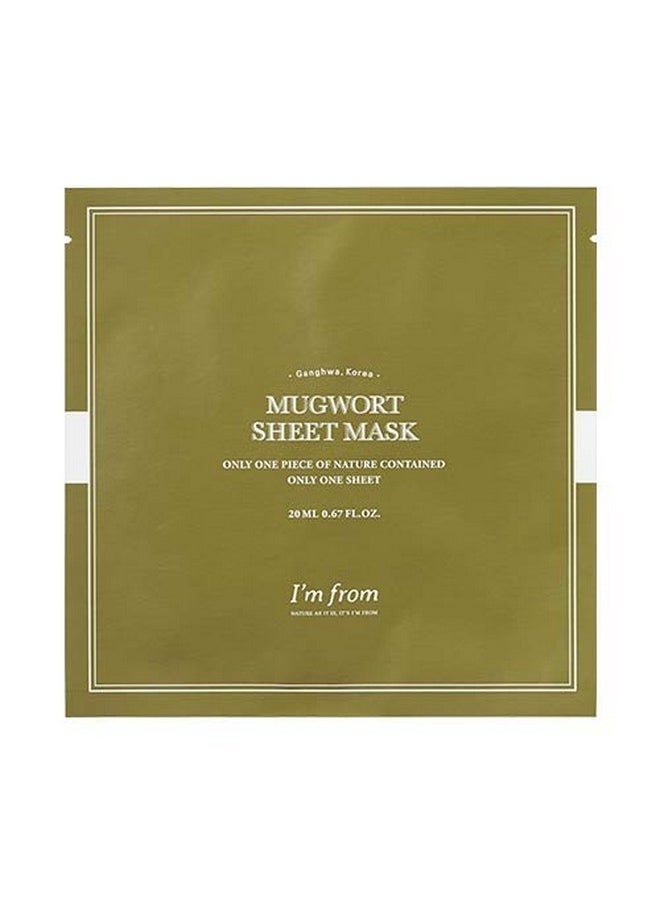 I'M FROM Mugwort Sheet Mask 91.45% Pure Mugwort Extract Calming 10 Masks  - Image 2